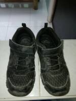 Gray rubber shoes