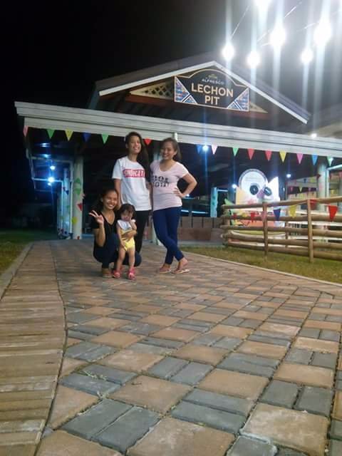 With the girls