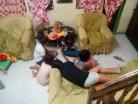 with the kids
