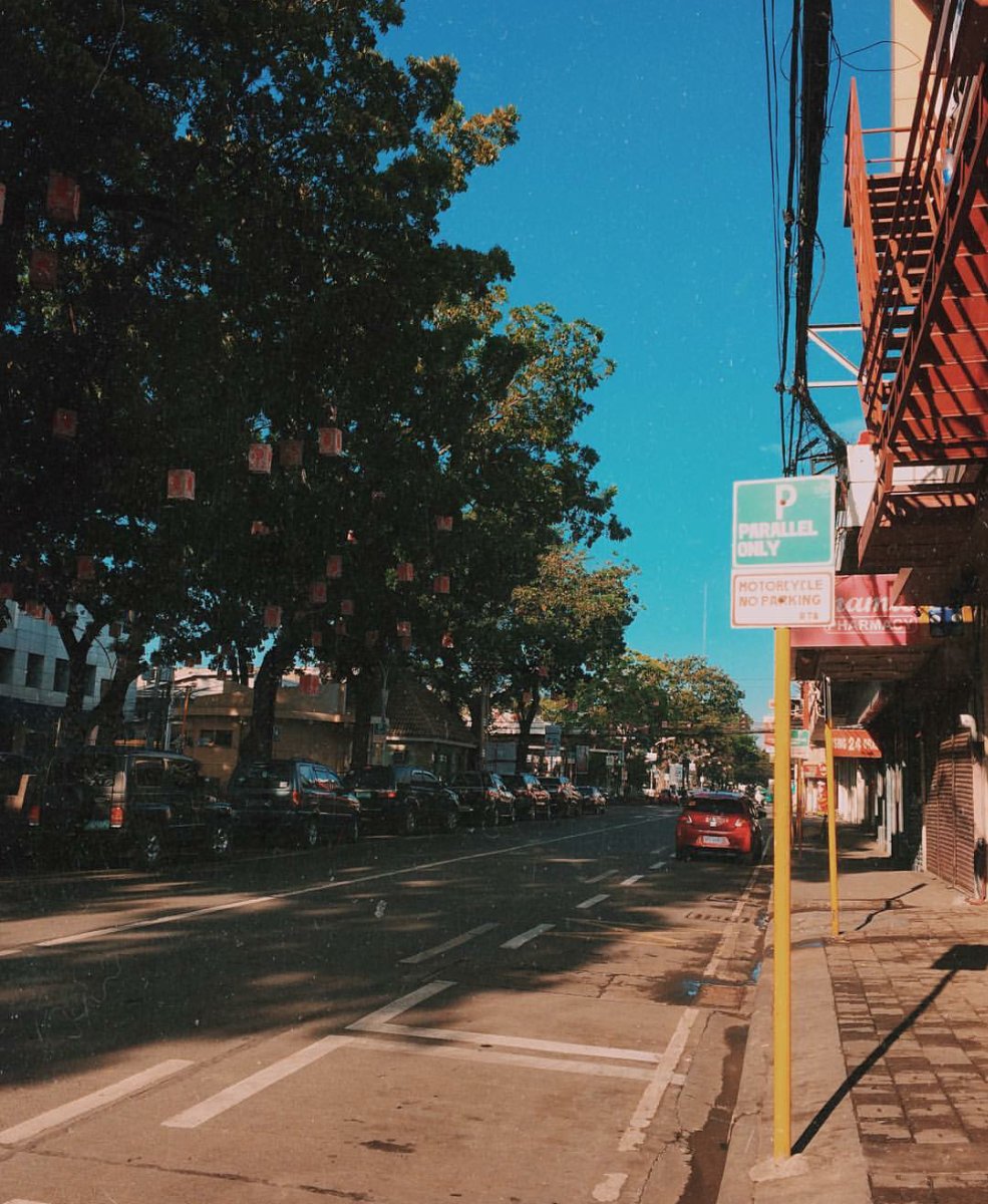 Streets, summer, trees, 