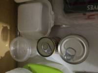 Canned goods, milk, tuna