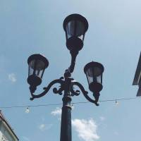 Lamp, photography, sky, blue