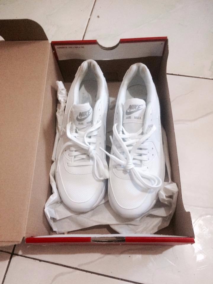 new, white, shoes, gift
