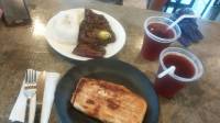 Foodies, Pork herb, Grilled sandwich and lastly red tea