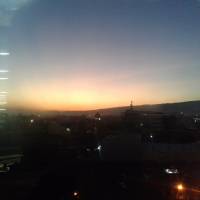 sunset, capture, orange, sky, silhouette