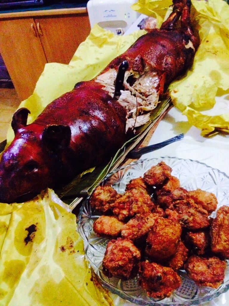 lechon, chicken