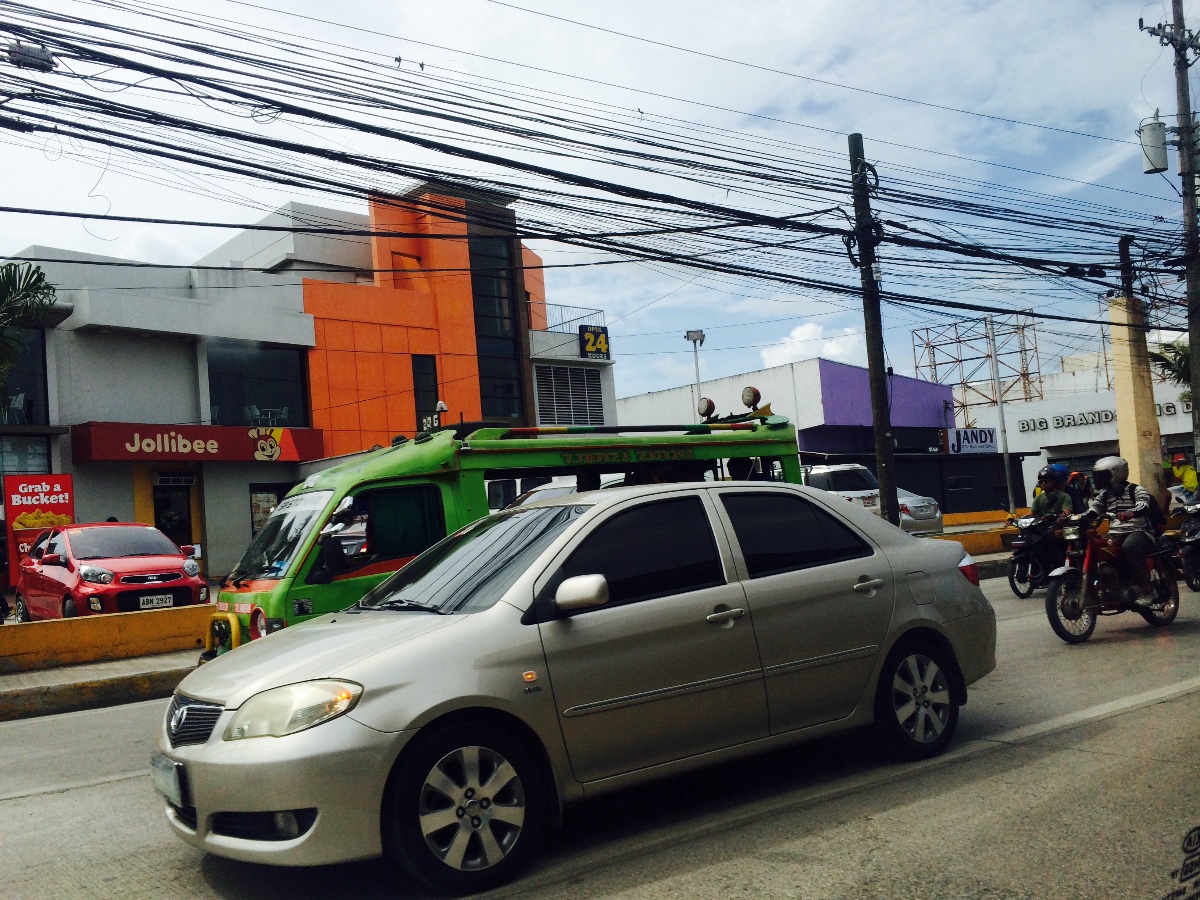 looking out at the highway