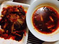 kimchi and soup from pearl meatshop