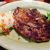 burger steak and lumpia shanghai at jollibee