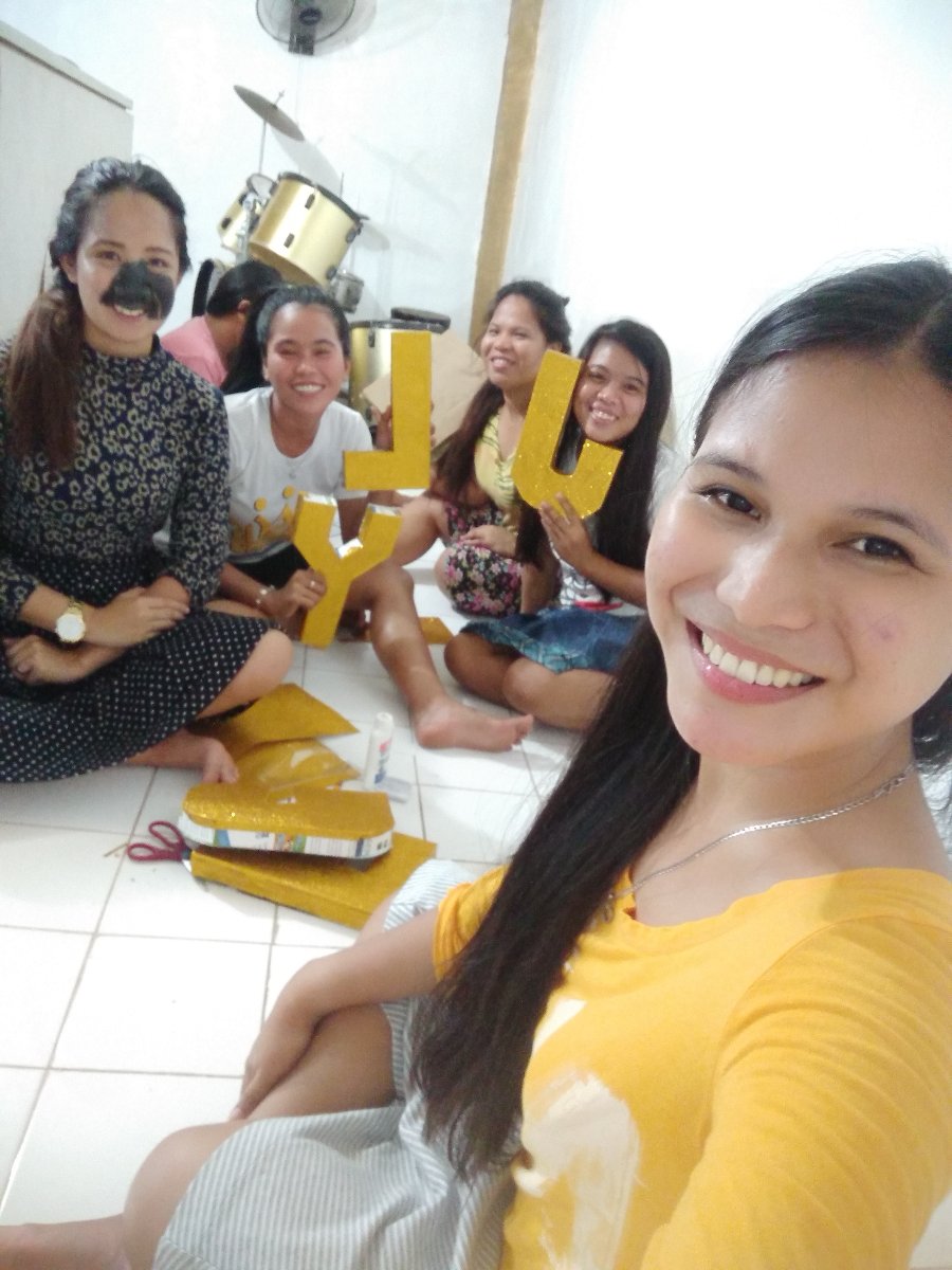 Making decorations for tomorrows event. #SistersinChrist