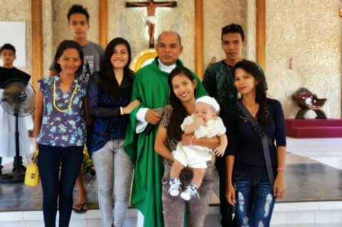 Baby Dave christening