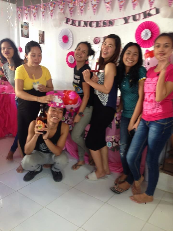 During Princess Yuki Pacquig first birthday. 