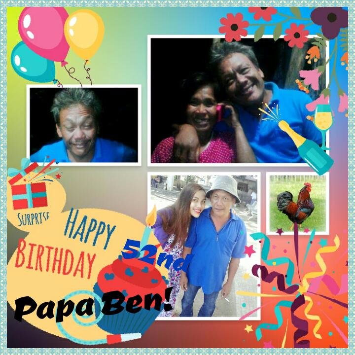 Jovy with her mother and father. Happy family. 
