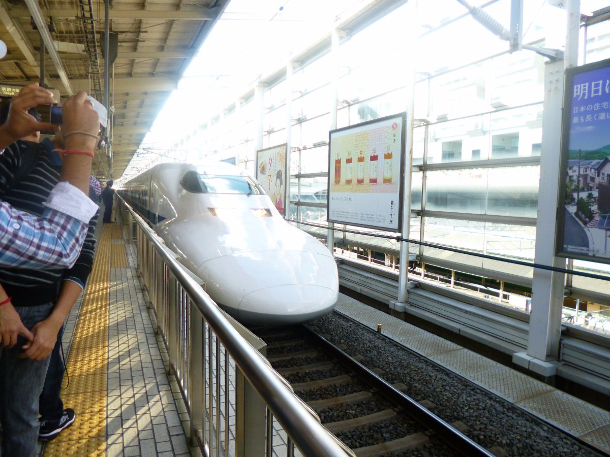The head of the bullet train. Amazing technology in japan. My brother journey. When in Japan