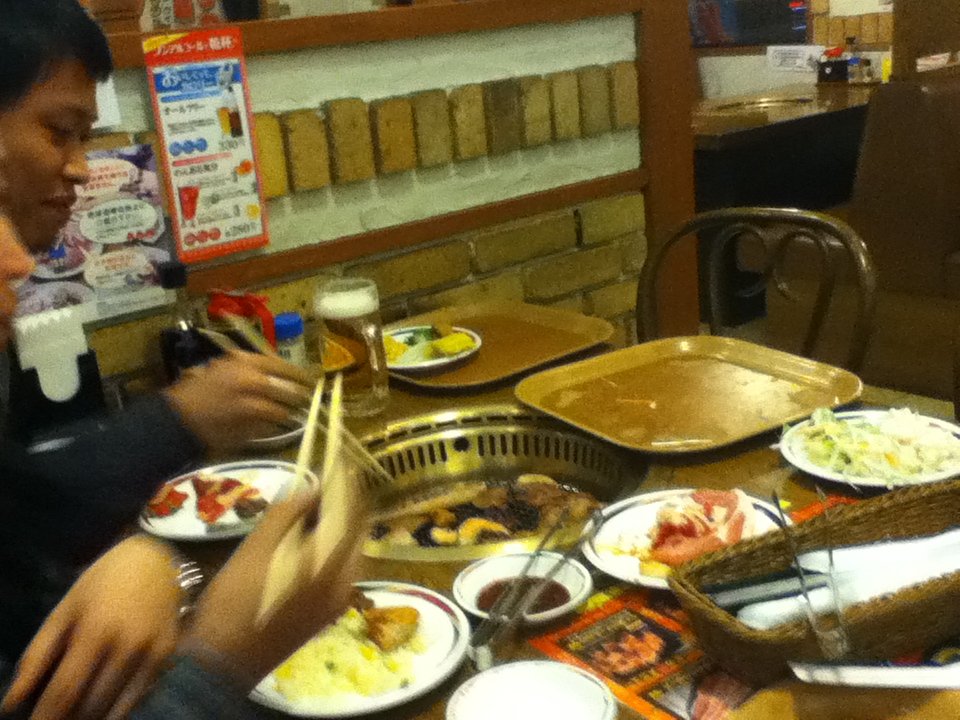 Yakiniku when in Japan