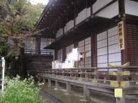 The native wood structure of the the temple. My brother journey. When in Japan