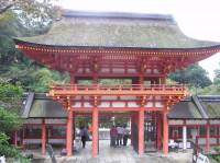 The native wood structure of the the temple. My brother journey. When in Japan