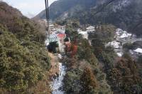 Winter Season still enjoying to ride in the Cable Cart. Mt. Gozaisho Yokkaichi. My brother adventure in Japan. 