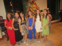  Beautiful ladies with their best dresses Christmas party