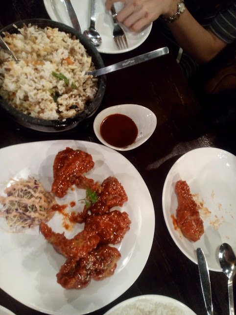 chicken n beer, yangyum chicken, korean bibimbap
