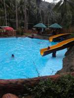 Slide, pool, blue