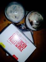 bff fries, burger, float