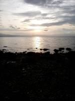 samboan, beach, sunset