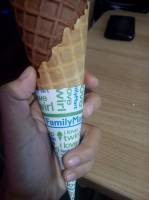 family mat, green tea soft serve ice cream