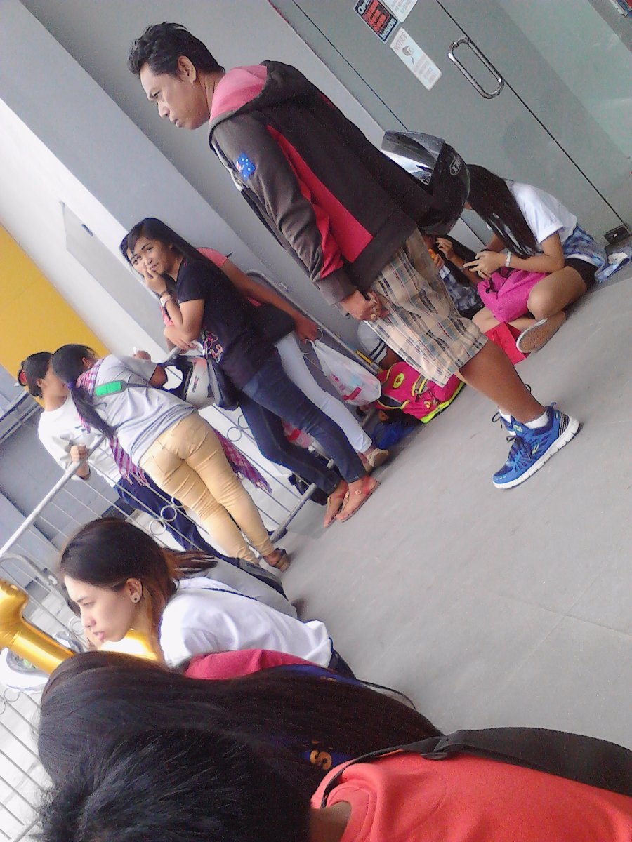 waiting for the event to start