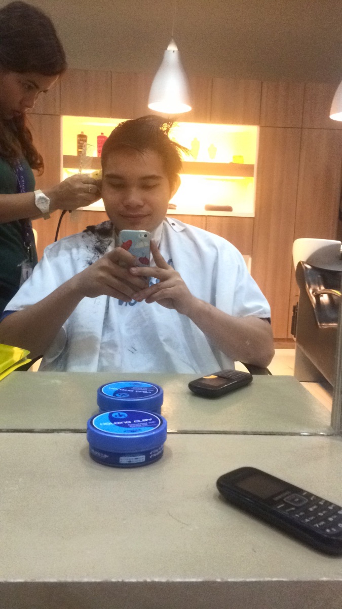 almost done, hair cut, david salon, jmall