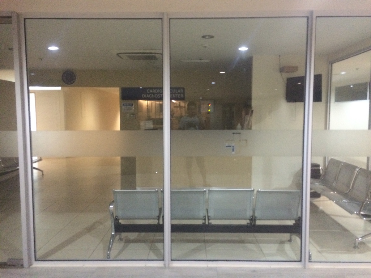 cardiovascular diagnostics and my reflection, glass, ucmed
