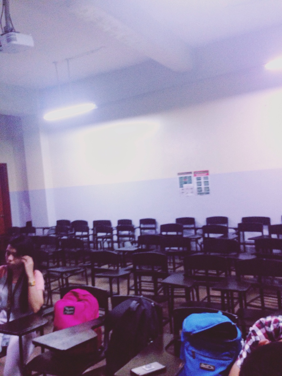 At classroom plenty of chairs