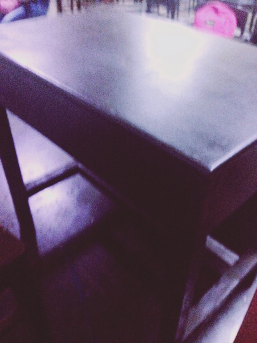 Dark brown table
