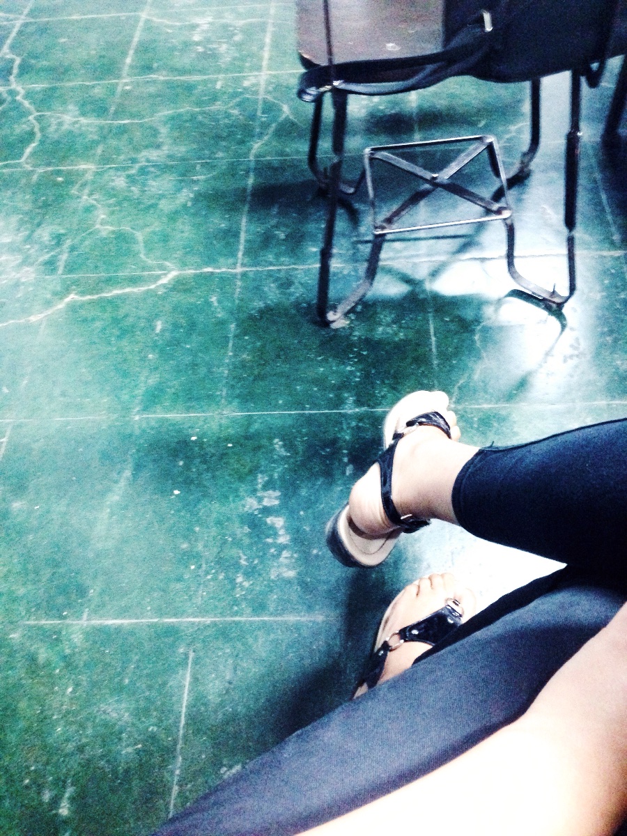 Loving black sandals and jeans