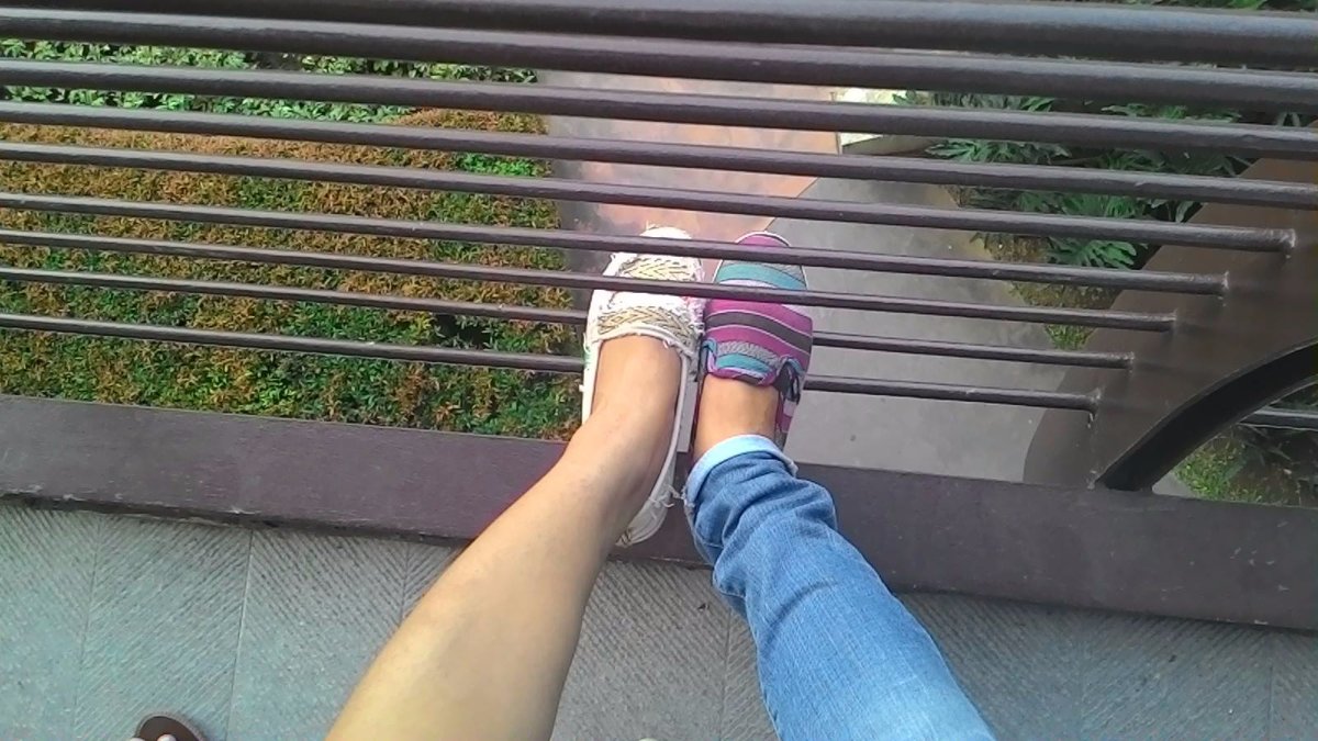 better together haha 2two different foot two different shoes