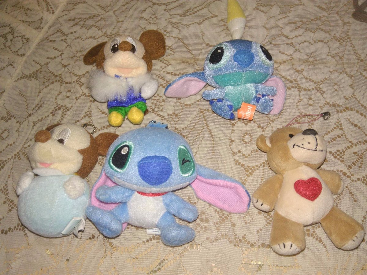 mini, teddybears, mickey mouse, stitch, brown bear
