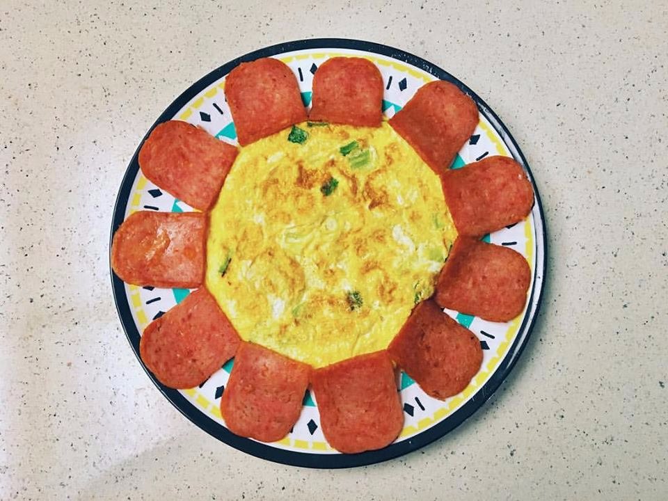 my kind of breakfast, egg and ham