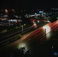 Street lights, city at night