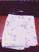 white flower designed handkerchief
