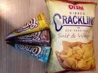 oishi, cracklings, cornetto, icecream, cousins, date