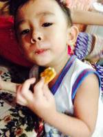 baby gaven cutie loves wearing red