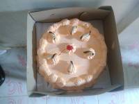 happy birthday gaven birthday cake ube sweeet two lighted candles