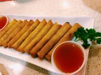 four pieces of lumpia food is love