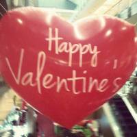happy valentines day heart shaped balloon white text sweet gift from him feelong loved thank you