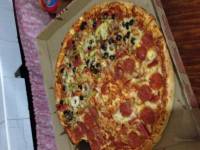 SR new york style pizza big circle haha happy yummy thank you