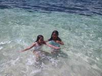 swimming, in, the, sea