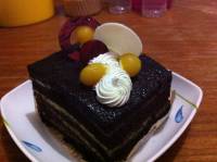top view chocolate cake