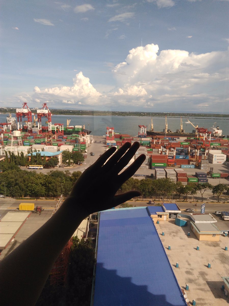 views from the top plus my hand