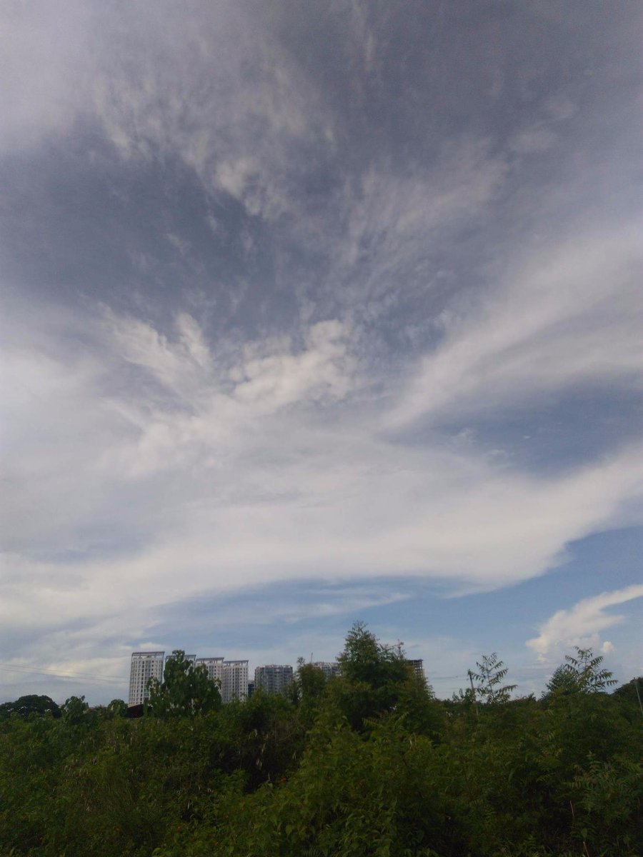 white clouds blue sky amazing nature