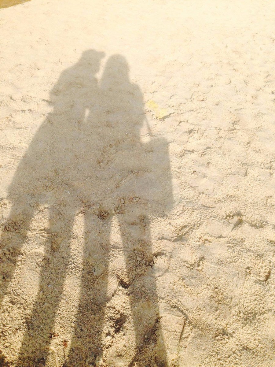 with my dearest friend standing our shadows